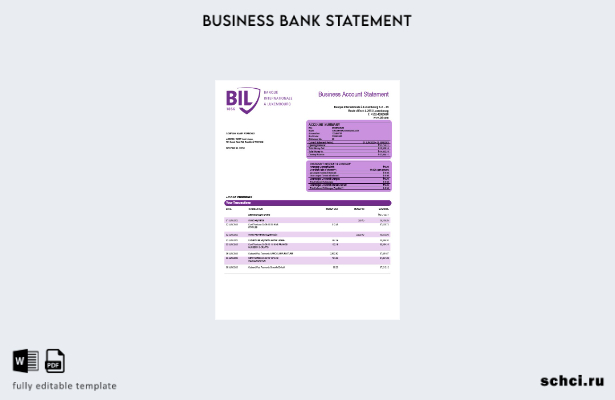 цифровая загрузка Banque Internationale, люксембургской организации, выписка по