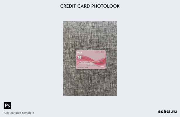 цифровая загрузка Австрия Addiko Bank Visa Card фотоизображение переднего шаблон