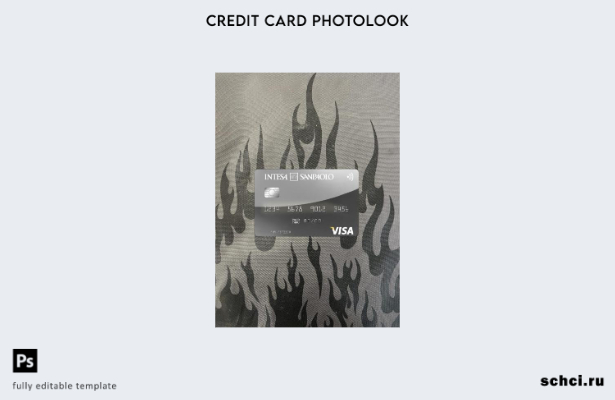 цифровая загрузка Албания Intesa Sanpaolo Bank Visa Card фотообраз переднего шаб