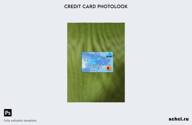 цифровая загрузка Бельгия KBC Bank Mastercard фотоизображение переднего шаблона