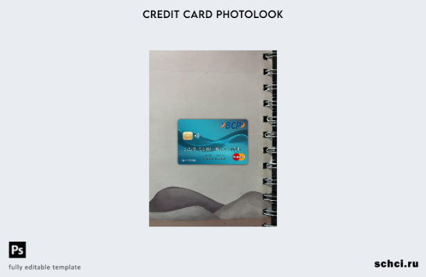цифровая загрузка Боливия Credito Bank Mastercard фотовид переднего шаблона