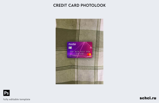 цифровая загрузка Великобритания Revolut Mastercard Photolook передний шаблон