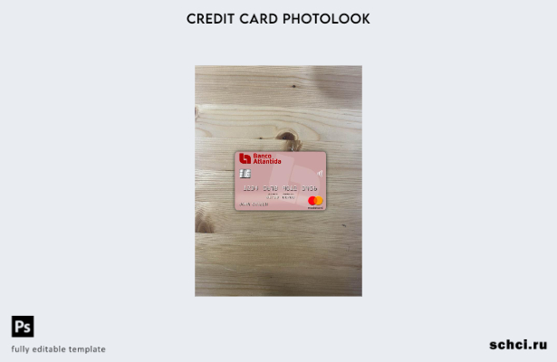 цифровая загрузка Гондураса Banco Atlantida, шаблон Mastercard Photolook спереди