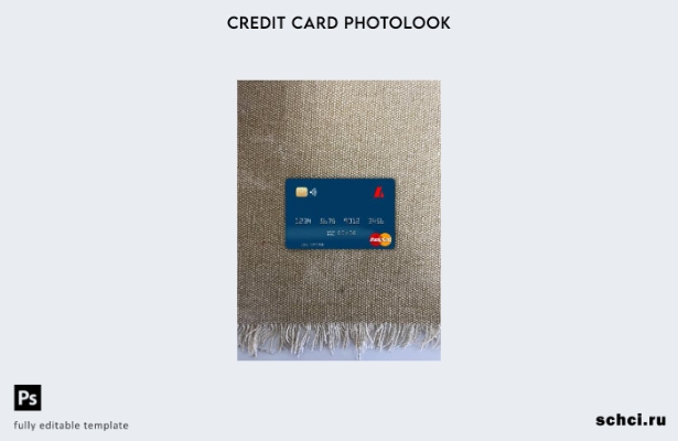 цифровая загрузка Исландия Landsbankinn шаблон Mastercard Photolook спереди