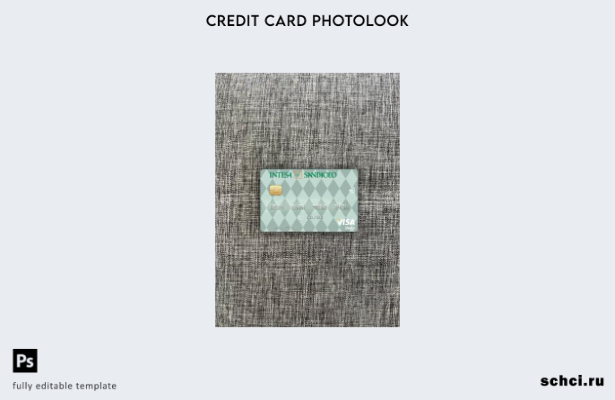 цифровая загрузка Италия Intesa Sanpaolo дебетовая карта Visa фотошаблон лицевой