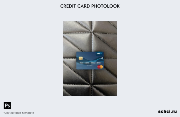 цифровая загрузка Кирибати ANZ Bank Mastercard Photolook передний шаблон