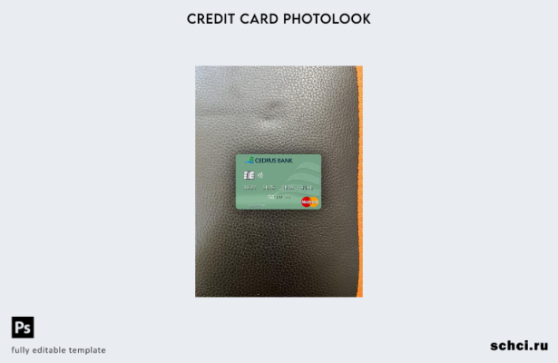 цифровая загрузка Ливан Cedrus Bank шаблон Mastercard Photolook спереди