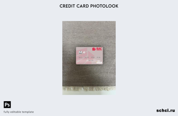 цифровая загрузка Никарагуа BAC Credomatic Visa дебетовая карта фотообраз передн