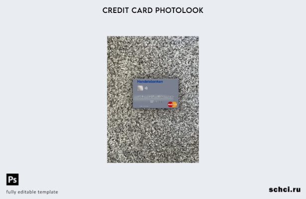 цифровая загрузка Норвегия Handelsbanken шаблон Mastercard Photolook спереди