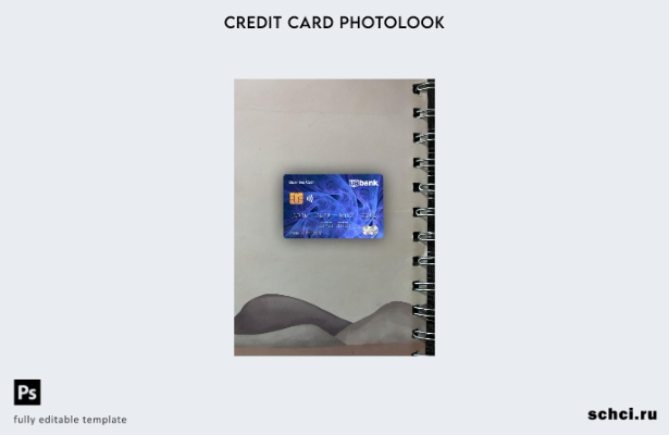 цифровая загрузка США Банк США Mastercard Photolook передний шаблон