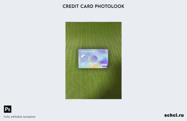 цифровая загрузка США Citigroup Bank Visa, фотоизображение, передний шаблон