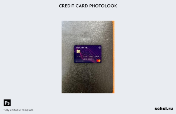 цифровая загрузка США RBC Bank Mastercard Photolook передний шаблон