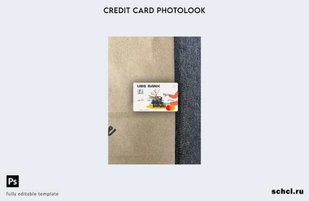цифровая загрузка США UBS Bank Mastercard фотоизображение переднего шаблона