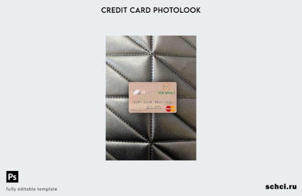 цифровая загрузка Словакия VÚB Banka mastercard фотовид переднего шаблона