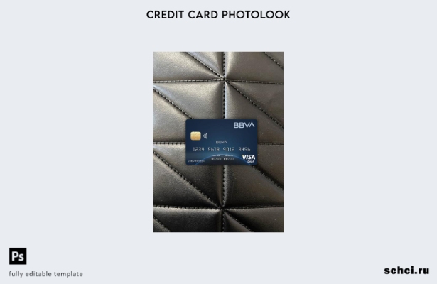 цифровая загрузка шаблона лицевой стороны карты Visa банка BBVA в Колумбии