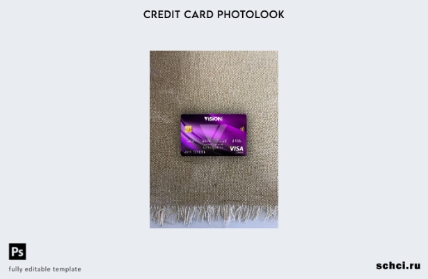 цифровая загрузка Paraguay Vision Banco Bank Visa Classic Card, фотоизображение,