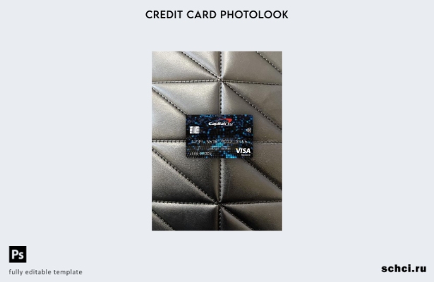 цифровая загрузка USA Capital One Bank, карта для подписи, фотоизображение, пере