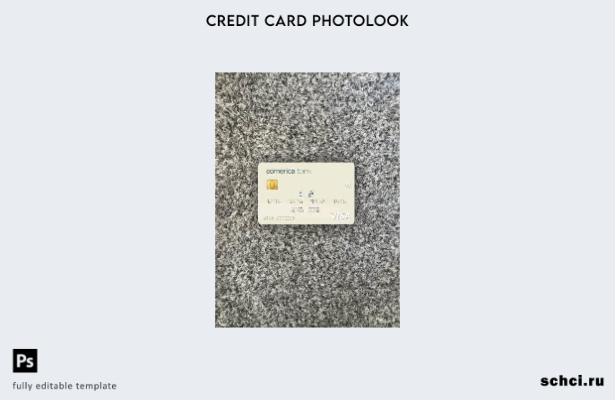 цифровая загрузка USA Comerica Bank Visa, фотоизображение, передний шаблон