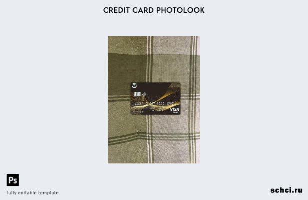 цифровая загрузка, шаблон лицевой стороны карты Visa United Bank Bank, фотоизобр