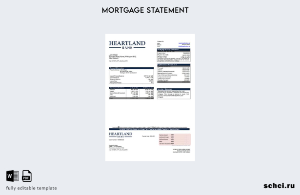 Загрузка в цифровом формате Выписка по ипотеке New Zealand Heartland Bank Шаблон
