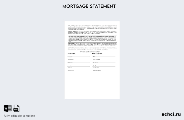 скачать цифровую выписку по ипотеке банка Suncoast США в формате Word и шаблон 1