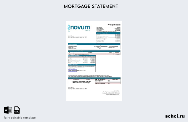 цифровая загрузка выписки по ипотеке Malta Novum Bank в формате Word и PDF шабло